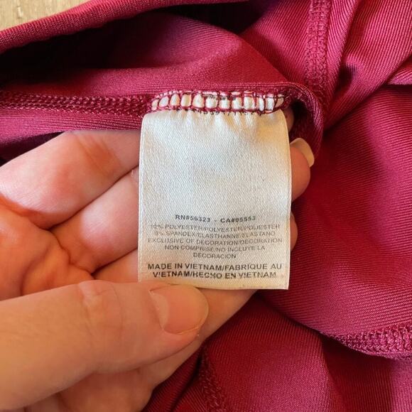 Nike Dri-Fit Cropped Running Capri Legging Maroon Size Small 0645CON - Picture 7 of 11